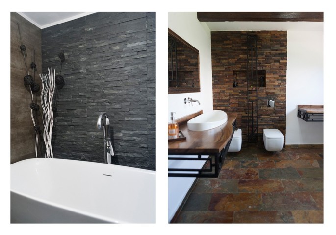 amenajarea baii cu ardezie