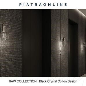 Lastra Granit Black Crystal Cotton Design 1CM
