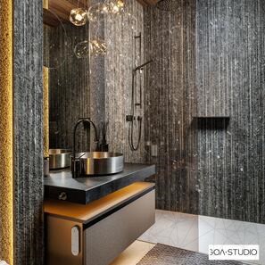 Lastra Granit Black Crystal Lineal Plus Design 2CM