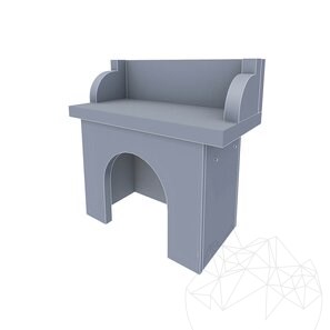 Mobilier Gradina - Masa pt. Gratar Mediteraneo (115x120x60 cm, 450 kg, piatra naturala Kavala, caramida)