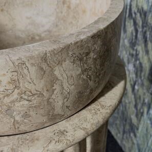 Chiuveta Freestanding Colonnade Travertin Latte