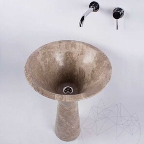 Chiuveta Tao Antros - Marmura Light Emperador, 50 x 85 cm