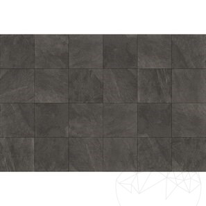 Piatra Sinterizata L'ALTRA PIETRA Museo Ardesia Nera, 60 X 60 X 2 cm, R11 - Antiderapanta pt exterior