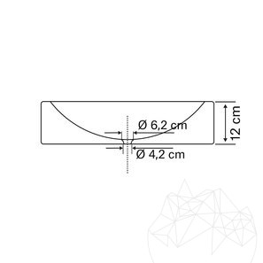 Chiuveta Arco Travertin Classic SRVS, 55 x 45 x 12 cm