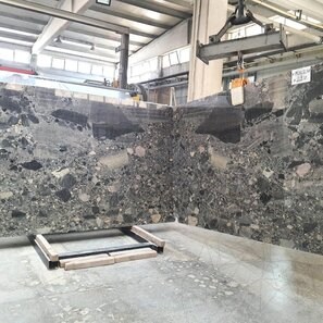 Lastra Marmura Breccia Black Polisata, 2 cm