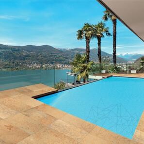 Piatra Sinterizata Hardscape Monviso Limestone Yellow, 90 X 60 X 2 cm, R11 - Antiderapanta pt exterior