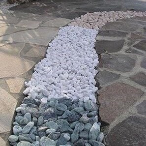 Pebbles Marmura Alba Thassos, 1-3 cm Sac 20 kg