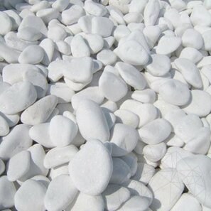 Pebbles Marmura Alba Thassos, 1-3 cm Sac 20 kg