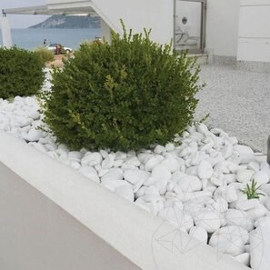 Pebbles Marmura Alba Thassos, 1-3 cm Sac 20 kg