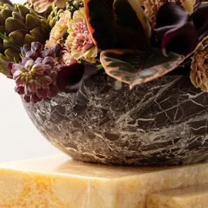 Раковина Matia из мрамора Rosso Levanto RS-5, 42 x 15 см