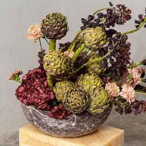 Раковина Matia из мрамора Rosso Levanto RS-5, 42 x 15 см