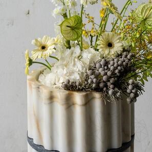 Раковина Tao Arabescato Ribbed, 42 x 85 см