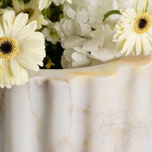 Раковина Tao Arabescato Ribbed, 42 x 85 см