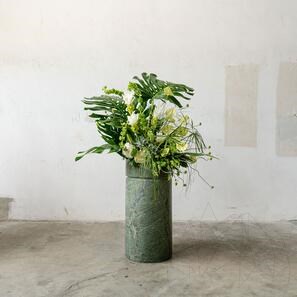 Отдельно стоящая раковина цвета изумруда, мрамор Teos