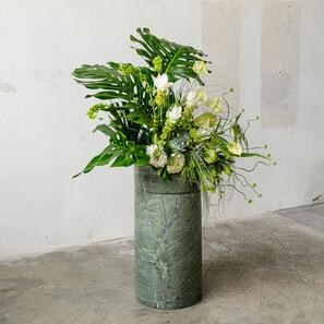 Отдельно стоящая раковина цвета изумруда, мрамор Teos