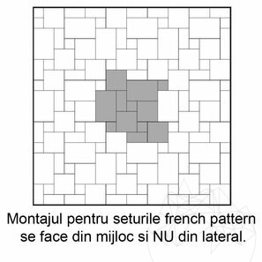 Travertin Classic French Pattern Set Periat & Chituit, 3 cm