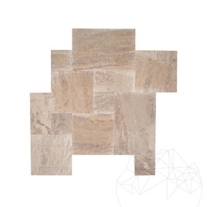 Travertin Latte PREMIUM French Pattern Set Periat, 1.2 cm