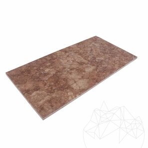 Travertin Opium Red Cross Cut Polisat, 61 x 30.5 x 1.2 cm