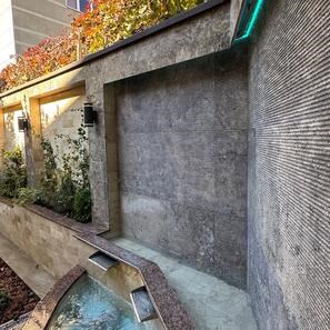 Серебряный травертин Рифлат, 120 x 60 x 2 см 