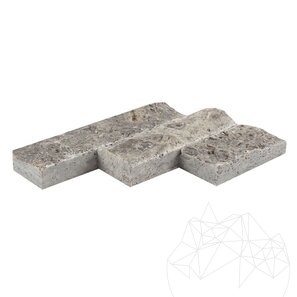 Травертин серебряный скапитат, 5 см x ДЛ x 2,2 см