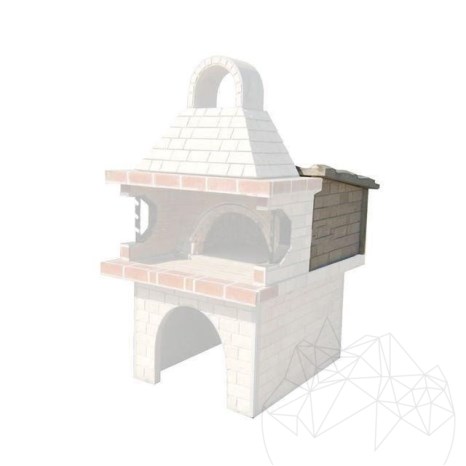 Accesorii: Acoperis pt. Gratar Gradina + Cuptor incorporat, 95 x 80.5 x 60 cm