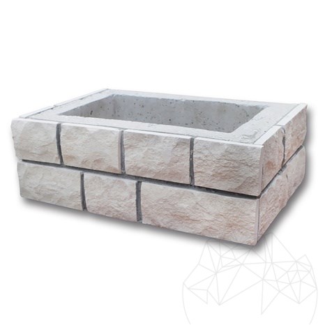 Prelungire Horn pt. Cuptor + Gratar Gradina Mediteraneo – 15 cm (40 x 30cm, Piatra Decorativa Vratza, Beton Armat,15kg)