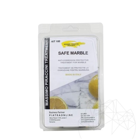 Kit Profesional "Safe Marble", 100 ML: Protectie Anticoroziva (lamai, vin, sucuri, otet etc) pt piatra naturala polisata