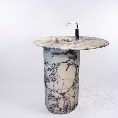 Chiuveta Tao Naxos - Marmura Arabescato Oro, 85 x 43 cm
