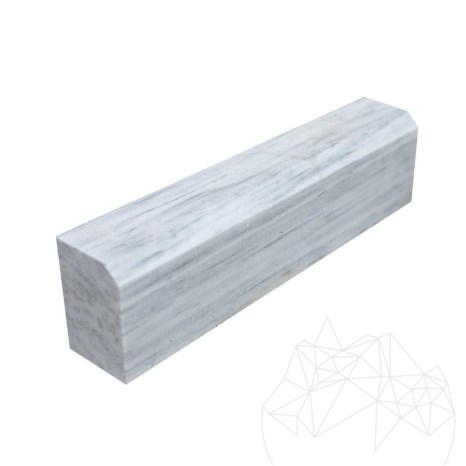Бордюр из мрамора Кавала, 10 x 15 см x LL (скос 3 см 1L)