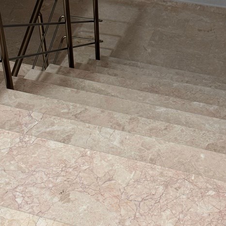 Treapta marmura Rosalina Polisata, 120 x 30 x 3 cm - Proiect Special