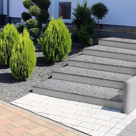 Treapta granit Artico Grey Fiamata, 120 x 33 x 2.8 cm
