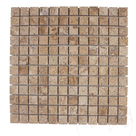 Mozaic Travertin Latte Polisat, 2.3 x 2.3 cm