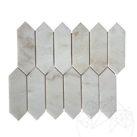 Mozaic Marmura Arabescato Oro Pillar Polisata, 30.5 x 28 cm