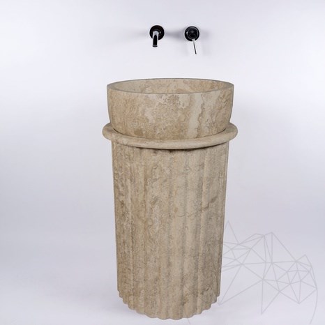 Chiuveta Freestanding Colonnade Travertin Latte
