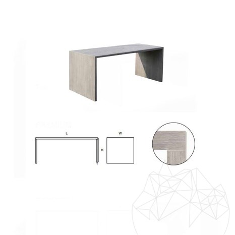 Masa de gradina Tavolo U - Piatra Sinterizata, 80X180X4XH75 Premium