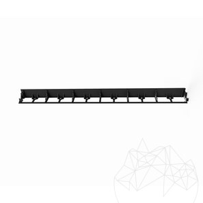 BERA - Set 2 borduri BERA Uni Border, Negru, L: 1 m, H: 78 mm (incl. 6 tarusi)