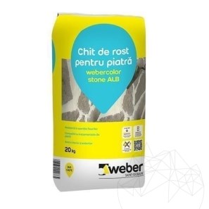 Chit Rosturi Piatra Naturala - Weber Color Stone Alb, 20 kg