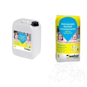 Hidroizolatie Weber.Tec Hydroprotect Kit (Sac 20 kg + Bidon 10 kg)