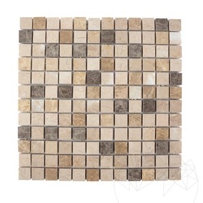 Mozaic Marmura Mix Marble Polisata, 2.3 x 2.3 cm