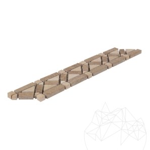 Bordura B46 Travertin Classic si Noce, 4.8 x 27 cm